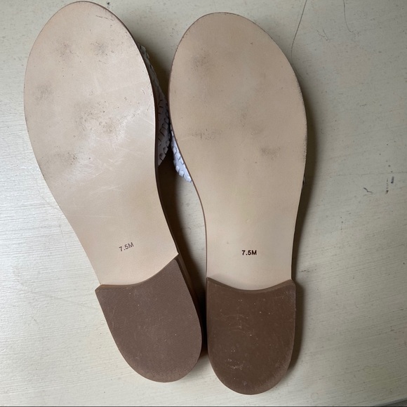 Jack Rogers White Leather Slide Sandals 7 - Picture 5 of 7